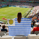 Mantelli e bandiere dei tifosi USA-Canada-Messico per i Mondiali, Argentina, Australia, Brazil, Belgium, Denmark, Germany, Ecuador, France, Colombia, Netherlands, Canada, Croatia, United States, Mexico, Norway, Portugal, Switzerland, Senegal, Turkey   ...