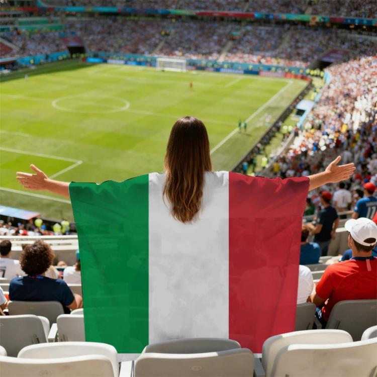 Mantelli e bandiere dei tifosi USA-Canada-Messico per i Mondiali, Argentina, Australia, Brazil, Belgium, Denmark, Germany, Ecuador, France, Colombia, Netherlands, Canada, Croatia, United States, Mexico, Norway, Portugal, Switzerland, Senegal, Turkey   ...