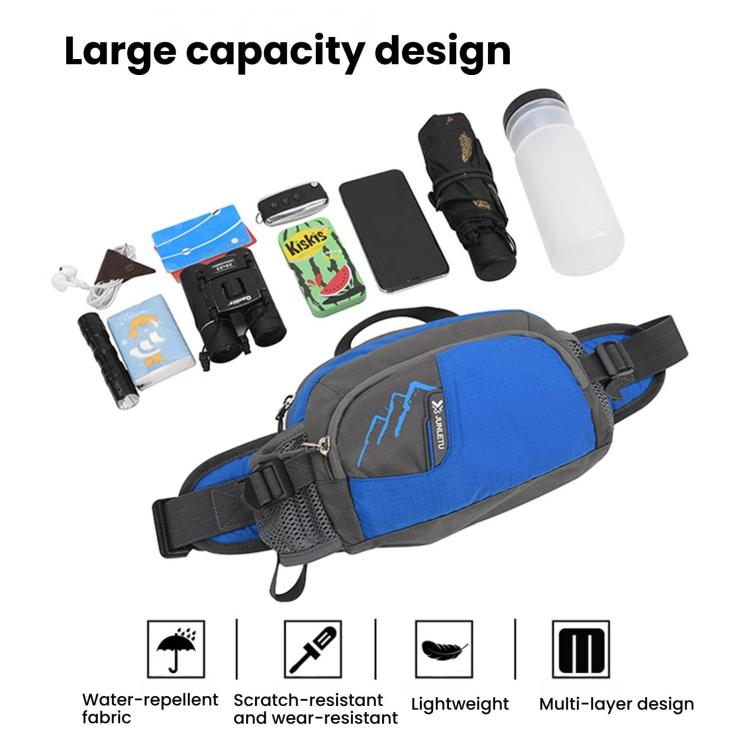 Marsupio da trekking all'aperto di grande capacità, impermeabile, per sport e corsa, con scomparto porta borraccia.