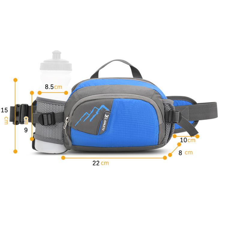 Marsupio da trekking all'aperto di grande capacità, impermeabile, per sport e corsa, con scomparto porta borraccia.