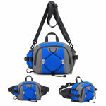 Marsupio sportivo multifunzionale impermeabile di grande capacità per attività all'aperto e trekking, borsa a tracolla impermeabile.