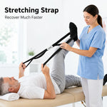 Cinghia per stretching yoga a 10 anelli da 74,8 pollici, non elastica, per fisioterapia, stretching dei muscoli posteriori della coscia e pilates.