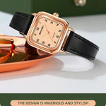 Orologio da donna al quarzo quadrato SKMEI 2579 con cinturino in pelle.