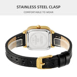 Orologio da donna al quarzo quadrato SKMEI 2579 con cinturino in pelle.