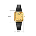 Orologio da donna al quarzo quadrato SKMEI 2579 con cinturino in pelle.