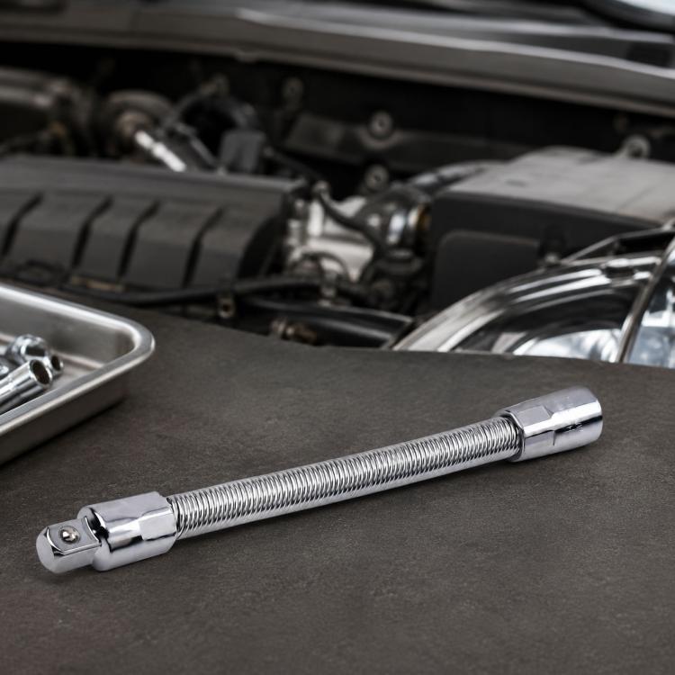 Prolunga flessibile da 1/4 di pollice, albero di prolunga per bussole in acciaio armonico da 140 mm, adattatore per bussole flessibile