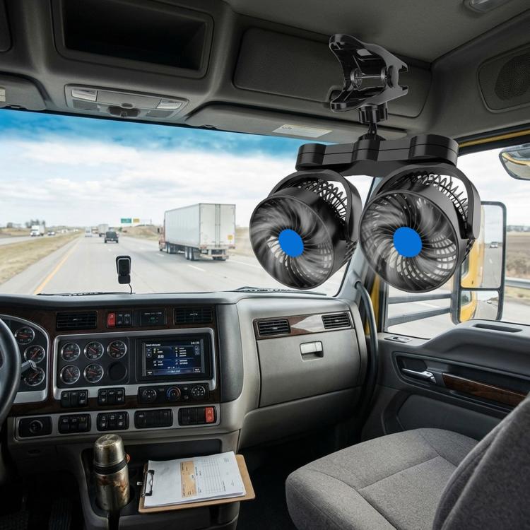Ventilatore portatile per auto Mitchell clip-on doppia testa