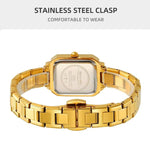 Orologio da donna SKMEI 2582 elegante, quadrato, con cinturino in acciaio inossidabile, impermeabile fino a 30 metri, al quarzo.