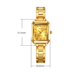 Orologio da donna SKMEI 2582 elegante, quadrato, con cinturino in acciaio inossidabile, impermeabile fino a 30 metri, al quarzo.