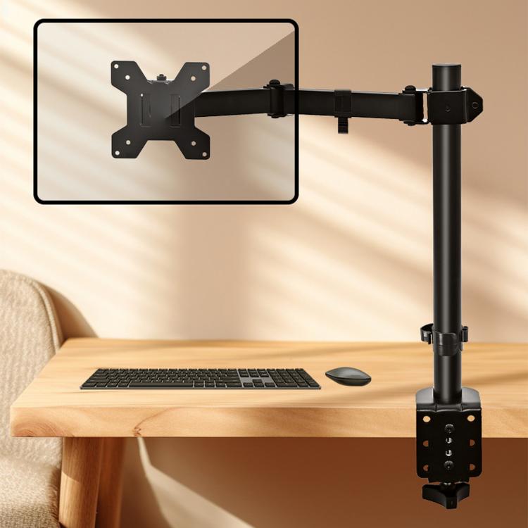 Supporto meccanico girevole a braccio singolo per monitor di computer con morsetto da scrivania, ZX-MT011