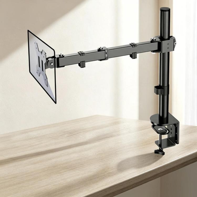 Supporto meccanico girevole a braccio singolo per monitor di computer con morsetto da scrivania, ZX-MT011