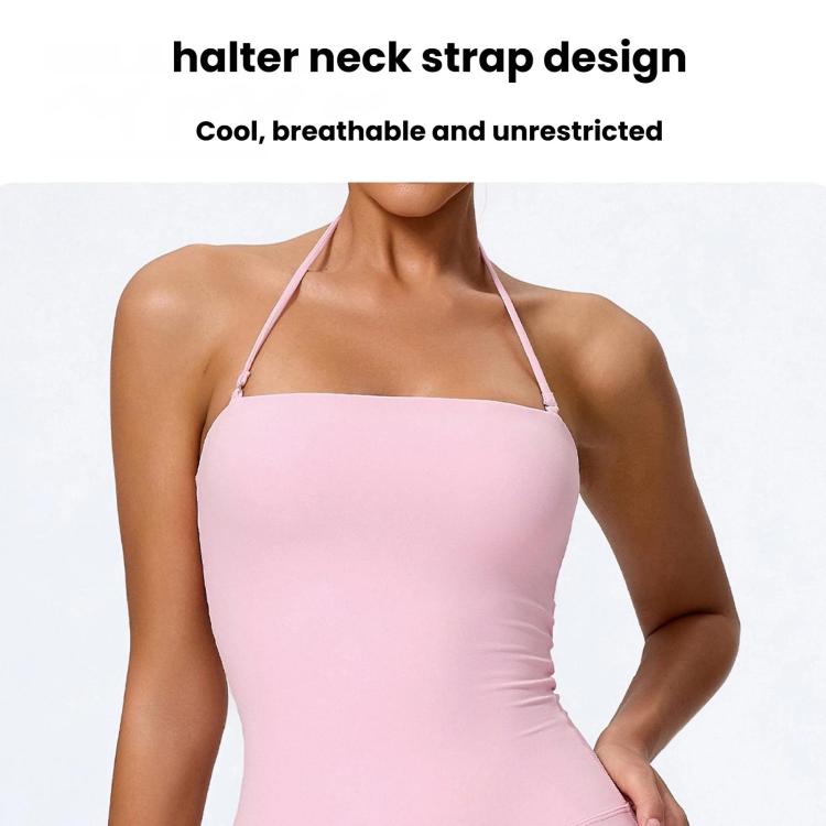 Tuta intera da yoga con scollo all'americana e effetto push-up per i fianchi, abbigliamento casual svasato da donna per fitness e yoga., S, M, L