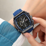Orologio sportivo multifunzione SKMEI 2602 con doppio display, impermeabile fino a 50 metri, cronografo, display luminoso e design per attività all'aperto.