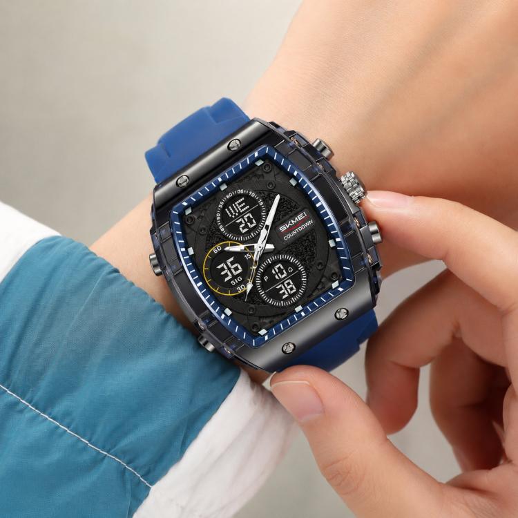 Orologio sportivo multifunzione SKMEI 2602 con doppio display, impermeabile fino a 50 metri, cronografo, display luminoso e design per attività all'aperto.