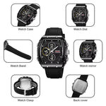Orologio sportivo multifunzione SKMEI 2602 con doppio display, impermeabile fino a 50 metri, cronografo, display luminoso e design per attività all'aperto.