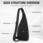 Borsa a tracolla color block impermeabile sportiva casual marsupio