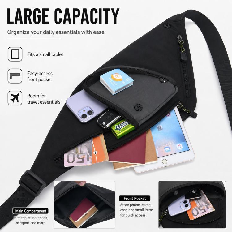 Borsa a tracolla color block impermeabile sportiva casual marsupio
