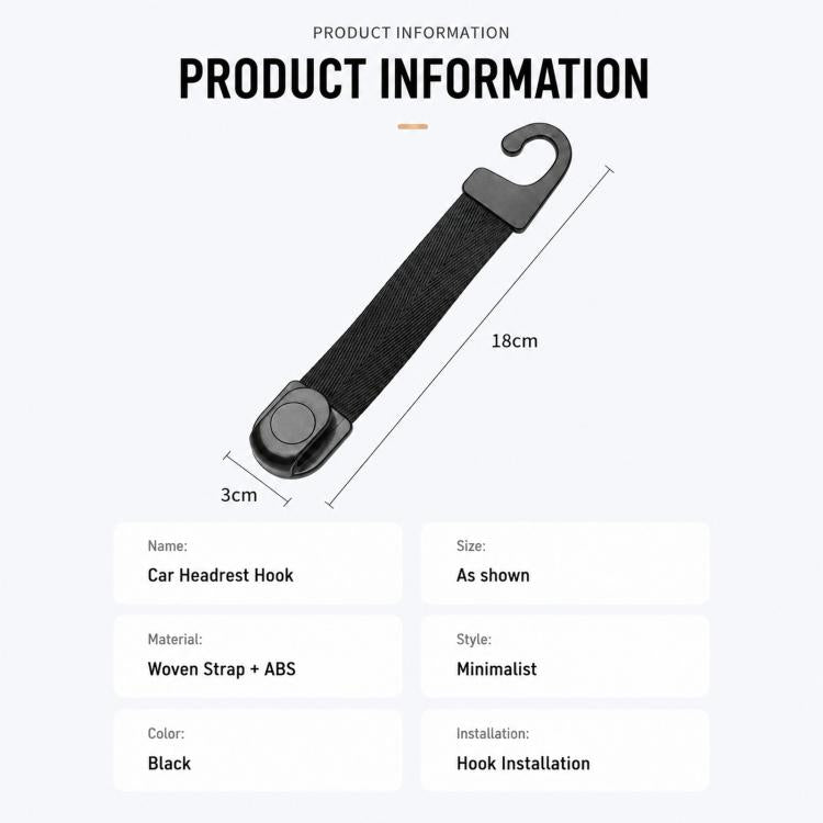 Confezione da 2 ganci per poggiatesta auto, gancio universale per borse da sedile auto, organizer per auto, appendiabiti per sedile posteriore per borse, cappotti, borse della spesa, Car Headrest Hooks