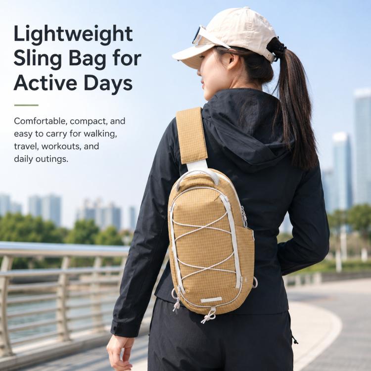 Borsa sportiva a tracolla, leggera, portatile, in nylon impermeabile, ideale per attività all'aperto, borsa a tracolla casual.