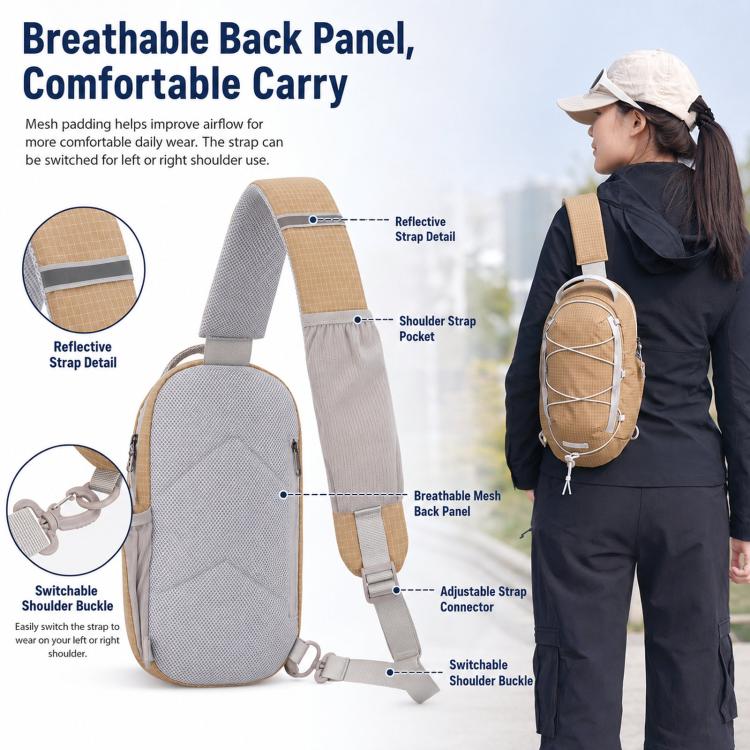 Borsa sportiva a tracolla, leggera, portatile, in nylon impermeabile, ideale per attività all'aperto, borsa a tracolla casual.