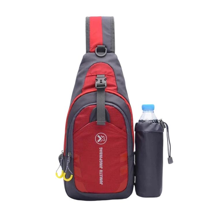 JUNLETU 1028 Borsa a tracolla da viaggio impermeabile in nylon per borraccia da esterno.