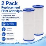 2 cartucce filtro di ricambio per spa, piscina e vasca da bagno TRF-4950 / PRB50-IN / PRB50-IN