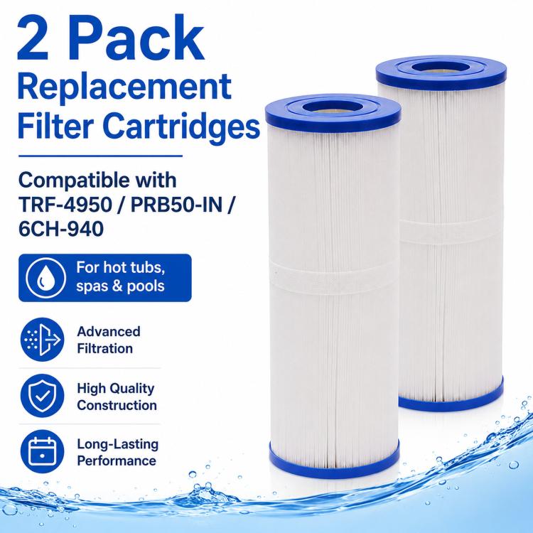 2 cartucce filtro di ricambio per spa, piscina e vasca da bagno TRF-4950 / PRB50-IN / PRB50-IN