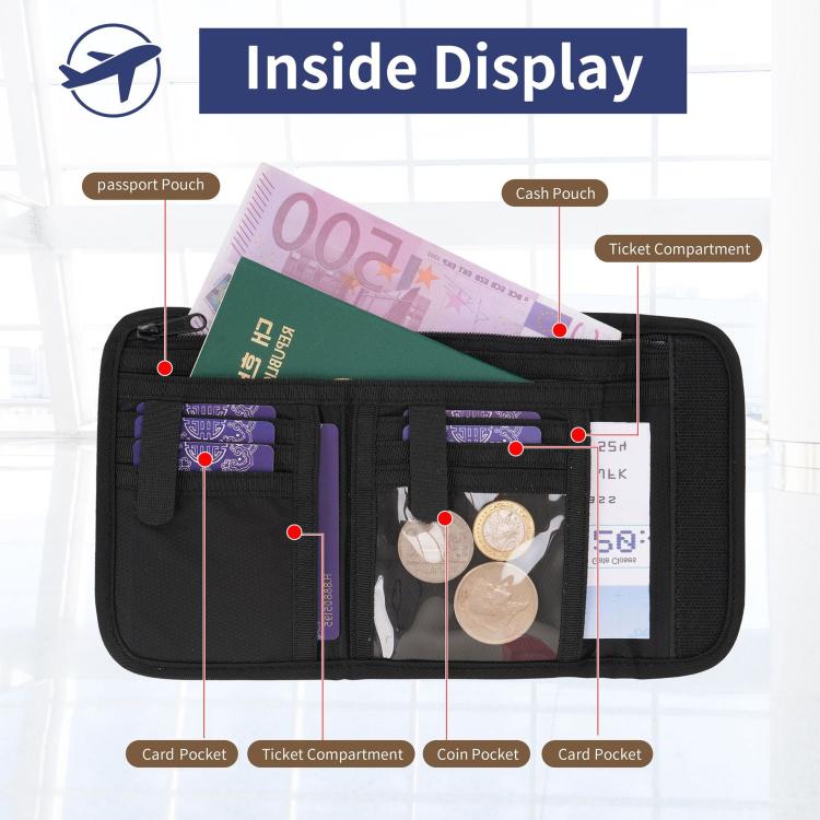 Porta carte anti-skimming FRID, porta monete e porta documenti multifunzionale