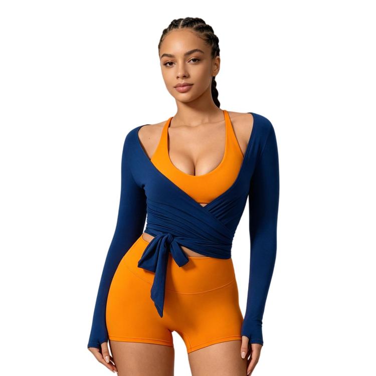 Top da yoga a maniche lunghe da donna, vestibilità aderente, ad asciugatura rapida, per pilates, fitness e sport., S, M, L
