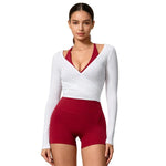 Top da yoga a maniche lunghe da donna, vestibilità aderente, ad asciugatura rapida, per pilates, fitness e sport., S, M, L