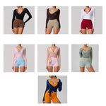 Top da yoga a maniche lunghe da donna, vestibilità aderente, ad asciugatura rapida, per pilates, fitness e sport., S, M, L