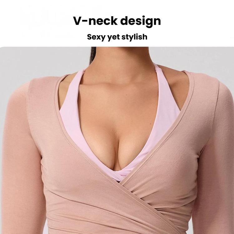Top da yoga a maniche lunghe da donna, vestibilità aderente, ad asciugatura rapida, per pilates, fitness e sport., S, M, L