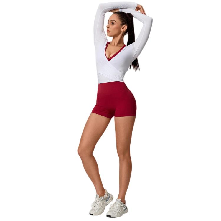 Top da yoga a maniche lunghe da donna, vestibilità aderente, ad asciugatura rapida, per pilates, fitness e sport., S, M, L
