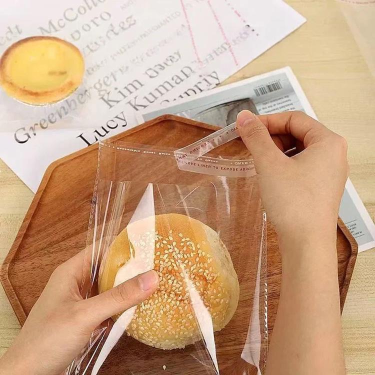 100 pezzi/confezione Sacchetti di cellophane trasparenti autosigillanti, spessore 2,75 mil, in plastica OPP per alimenti, sacchetti per biscotti per pasticceria, 4.7x5.9+1.2inch Flap