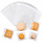 100 pezzi/confezione Sacchetti di cellophane trasparenti autosigillanti, spessore 2,75 mil, in plastica OPP per alimenti, sacchetti per biscotti per pasticceria, 4.7x5.9+1.2inch Flap