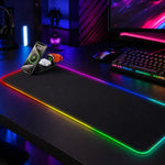 3 In 1 Magnetic Wireless Charging Station RGB Mouse Pad 15W Fast Wireless Charger Desk Mat For Phone, Watch, AirPods