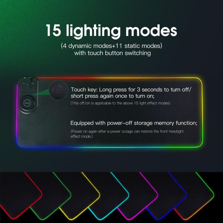 3 In 1 Magnetic Wireless Charging Station RGB Mouse Pad 15W Fast Wireless Charger Desk Mat For Phone, Watch, AirPods