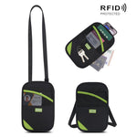 JUNLETU Porta carte antifurto RFID, protezione per passaporto e documento d'identità, porta biglietti e porta monete