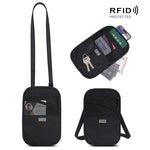 JUNLETU Porta carte antifurto RFID, protezione per passaporto e documento d'identità, porta biglietti e porta monete