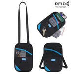 JUNLETU Porta carte antifurto RFID, protezione per passaporto e documento d'identità, porta biglietti e porta monete