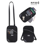 JUNLETU Porta carte antifurto RFID, protezione per passaporto e documento d'identità, porta biglietti e porta monete
