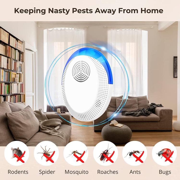 Repellente intelligente a ultrasuoni per zanzare e topi, repellente per scarafaggi per soggiorno, camera da letto e cucina., US Plug, UK Plug, EU Plug