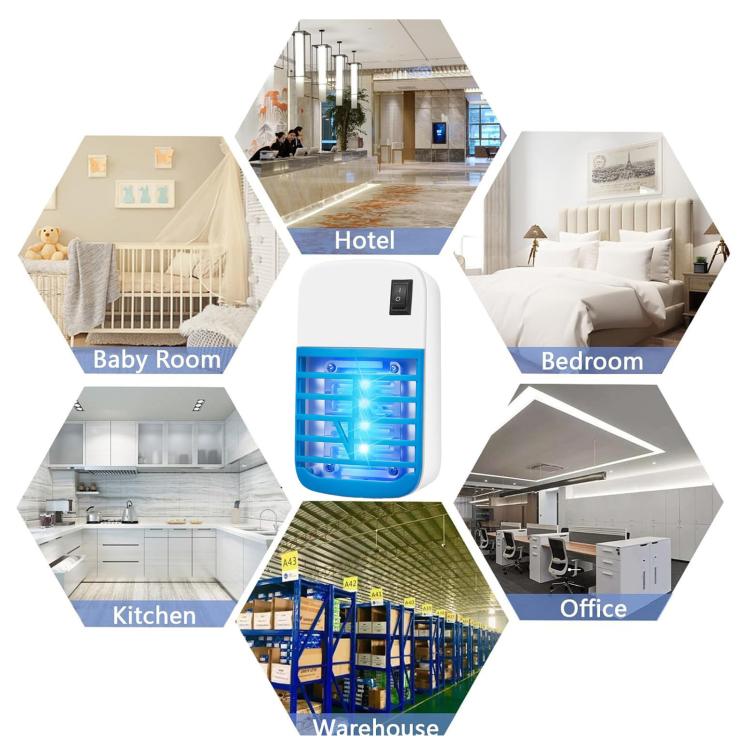 Lampada antizanzare a scossa elettrica ad alta potenza, luce repellente per zanzare a LED a bassa rumorosità, da parete., US Plug