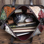 Borsa da viaggio vintage da donna, utilizzabile a mano, a tracolla o a spalla.