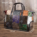 Borsa da viaggio vintage da donna, utilizzabile a mano, a tracolla o a spalla.