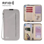 Portadocumenti per passaporto e carta d'identità, con protezione RFID, per contanti e documenti di viaggio.