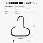 3 pezzi/confezione Grucce in metallo per cappelli per armadio Ganci organizer per cappellini da baseball Anelli salvaspazio per appendere sciarpe, cinture, cravatte, scialli, borse