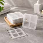 50 pezzi di adesivi a rete monouso per la raccolta dei capelli nello scarico della doccia, ideali per bagno, vasca da bagno e lavello della cucina., 4x4 Inch Square