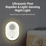 Lampada repellente per zanzare intelligente a ultrasuoni, repellente silenzioso per topi, insetti e scarafaggi., US Plug