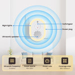 Lampada repellente per zanzare intelligente a ultrasuoni, repellente silenzioso per topi, insetti e scarafaggi., US Plug